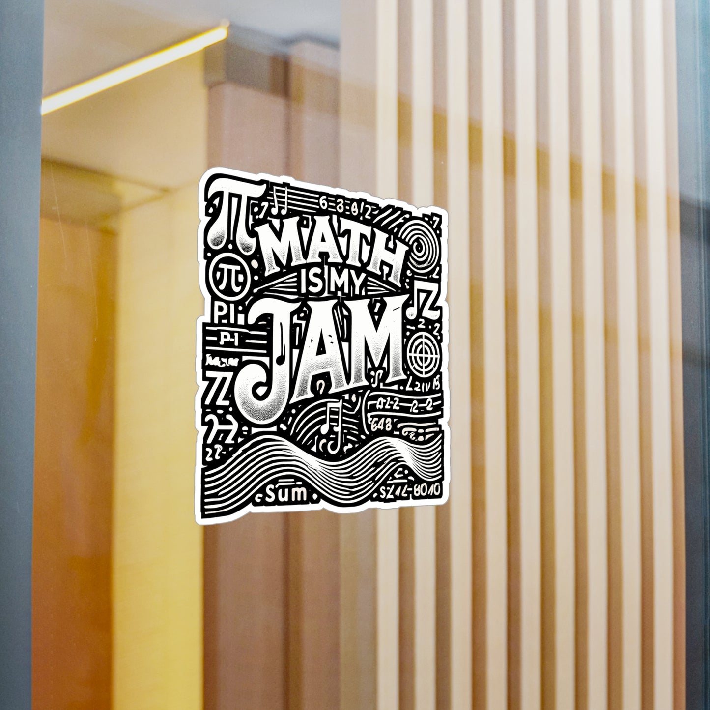 Math Is My Jam – Funny Math Sticker for Laptop, Car Window or Water Bottle | Calculus Teacher Gift, Vinyl Decal