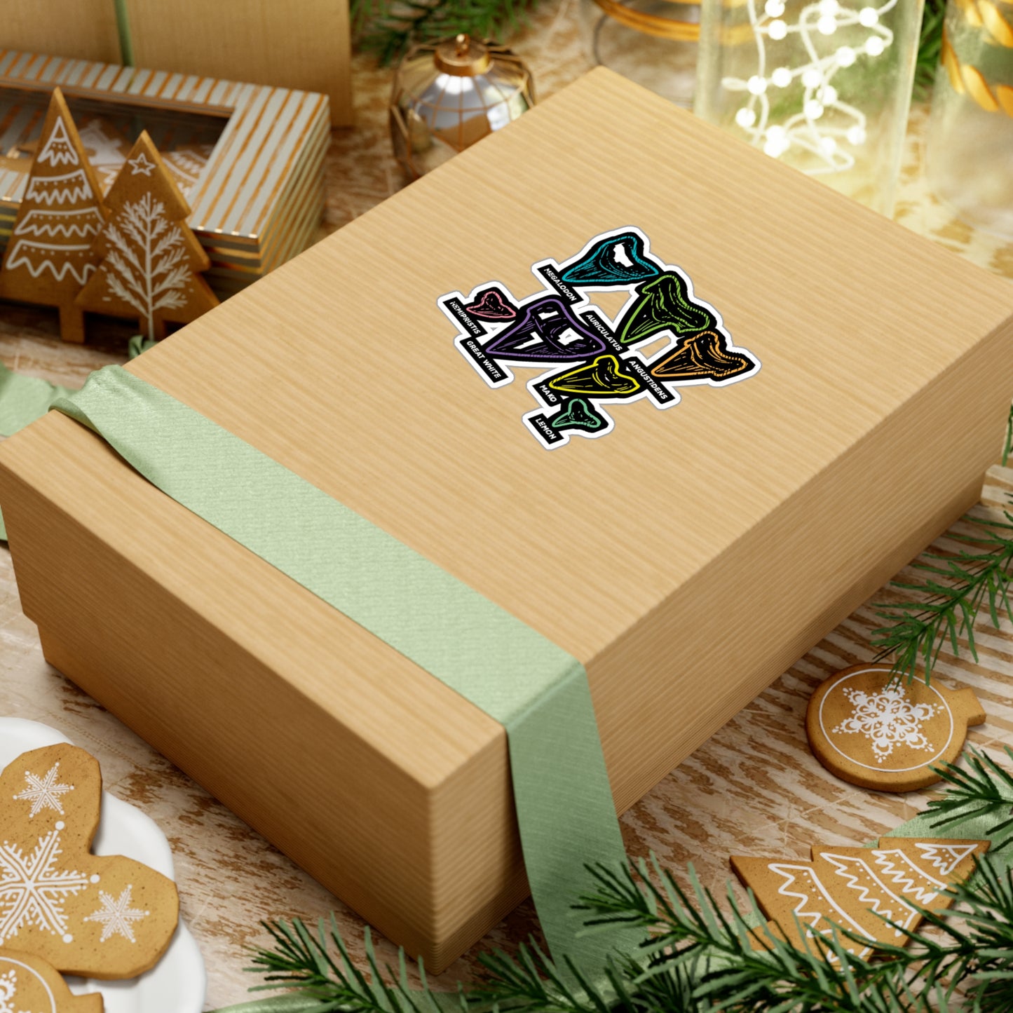 Shark Tooth types Fossil Hunting - Fossil Sticker for Laptop Sticker. Water Bottle Sticker, Vinyl Shark-teeth Decal - Fossil Gift