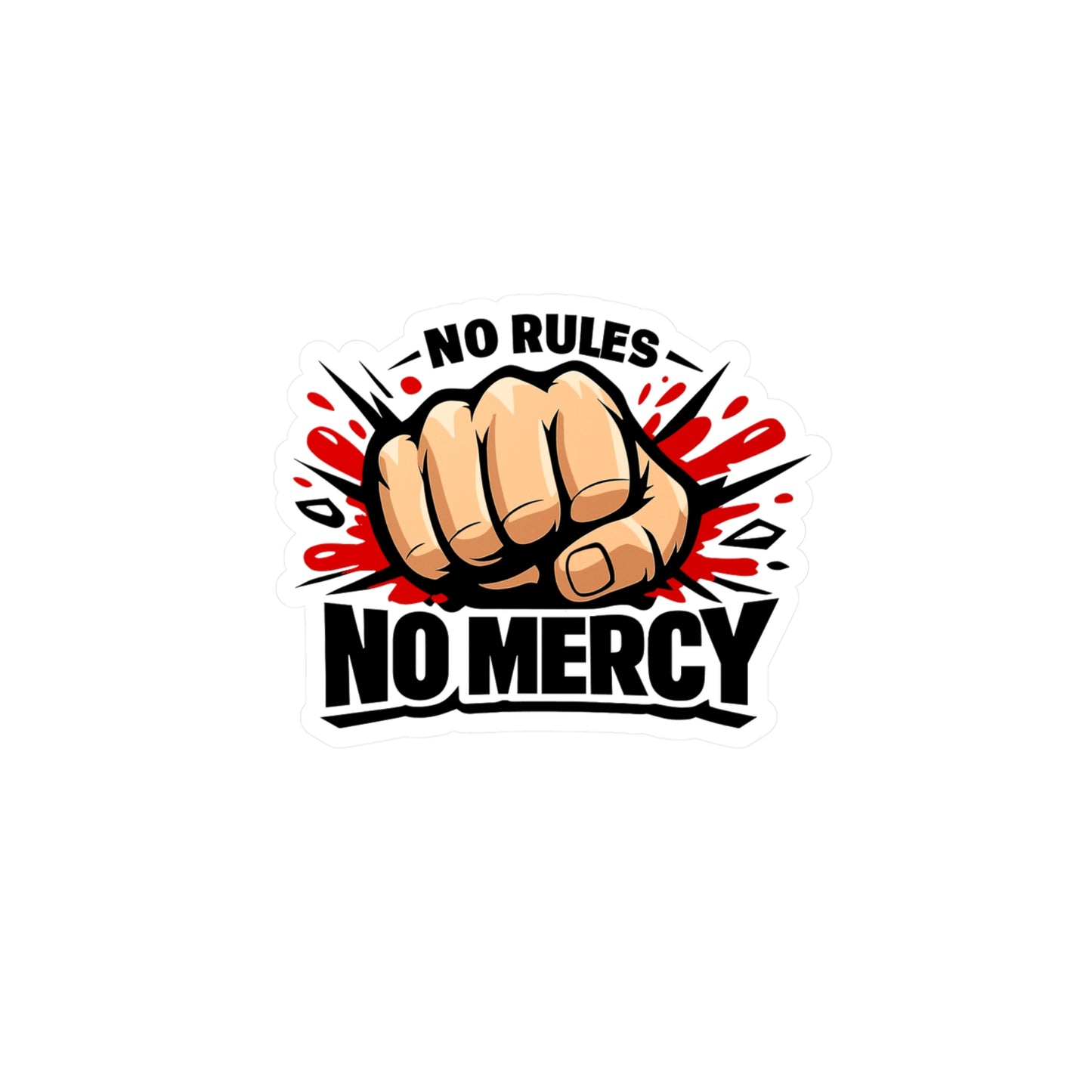 Krav Maga Sticker "No Rules No Mercy" Vinyl Waterproof Decals for Laptop Water Bottle Martial Arts Self Defense Fitness