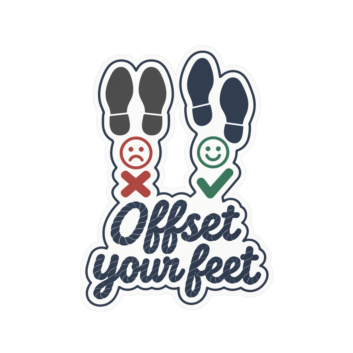 Line Dance Sticker – Offset Your Feet Design for Country-Life Fans, Western Dancer Decals for Laptop or Water Bottle