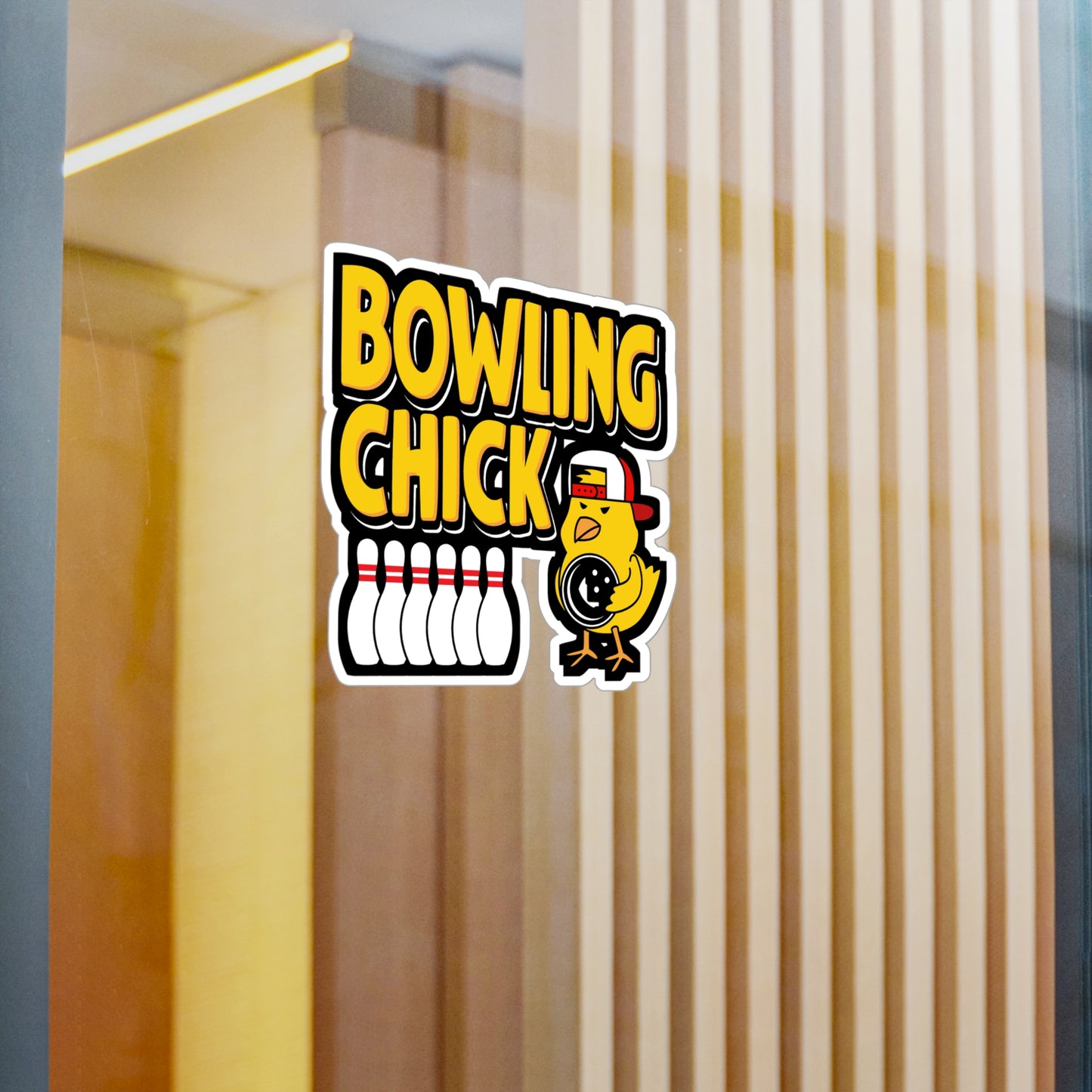 Bowling Chick - Bowling Sticker for Car Window Laptop Sticker. Water Bottle Sticker, Vinyl Ten-pin Decal, Spare Sticker - Bowling Gift