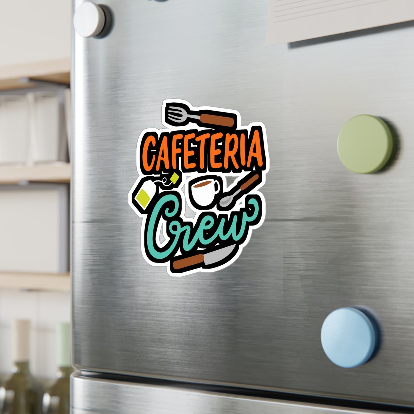 Cafeteria Crew - Lunch lady Sticker for Car Window Laptop Sticker. Water Bottle Sticker, Vinyl Lunch Decal, School Sticker - Lunch lady Gift