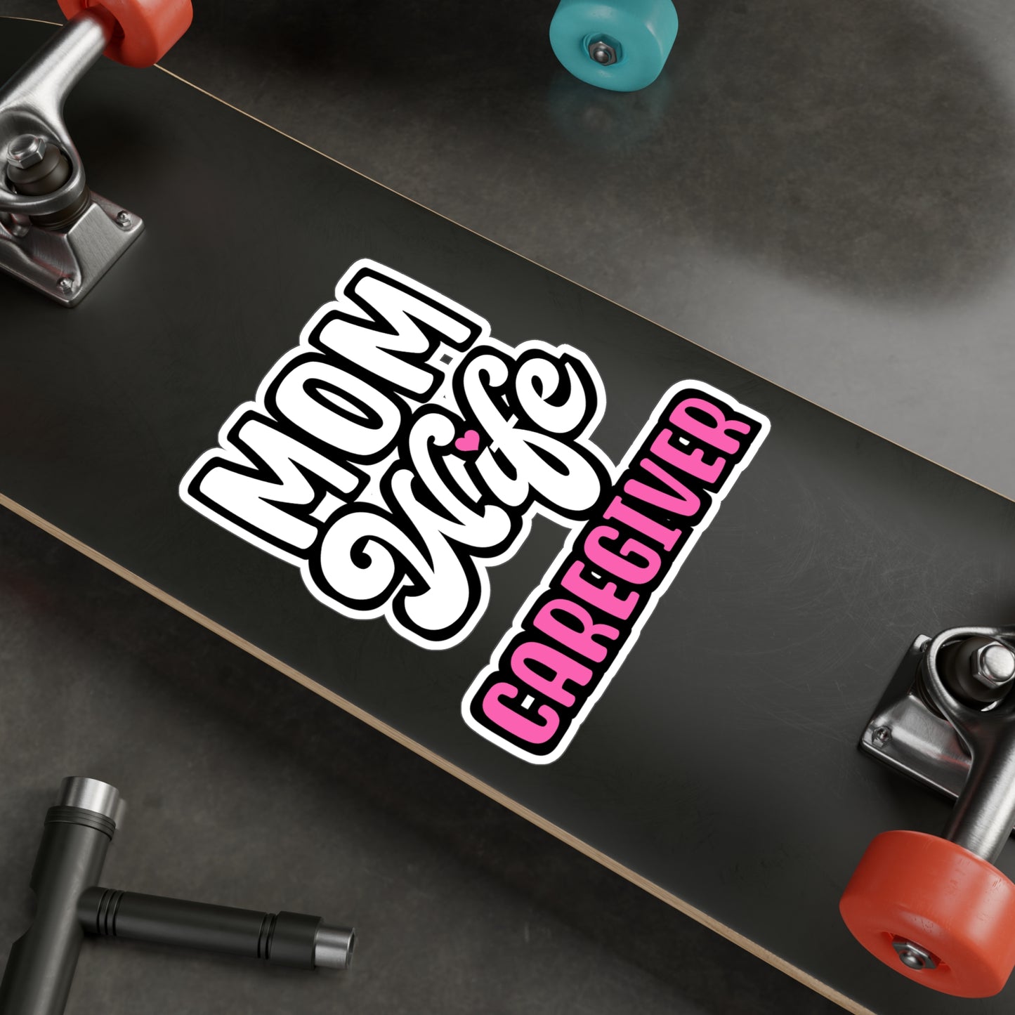 MOM WIFE CAREGIVER | Nurse Sticker | Caregiver Decals | Nursing-student Laptop Sticker | Nurse Gift | Caregiver Gift