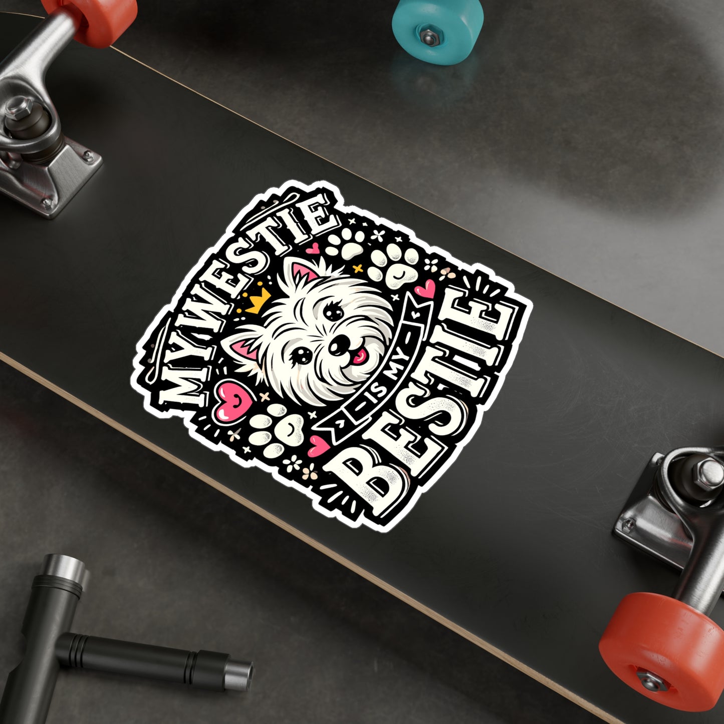 My Westie Is My Bestie - Westie Sticker for Laptop Sticker. Water Bottle Sticker, Vinyl Dog lover Decal - Westie Gift