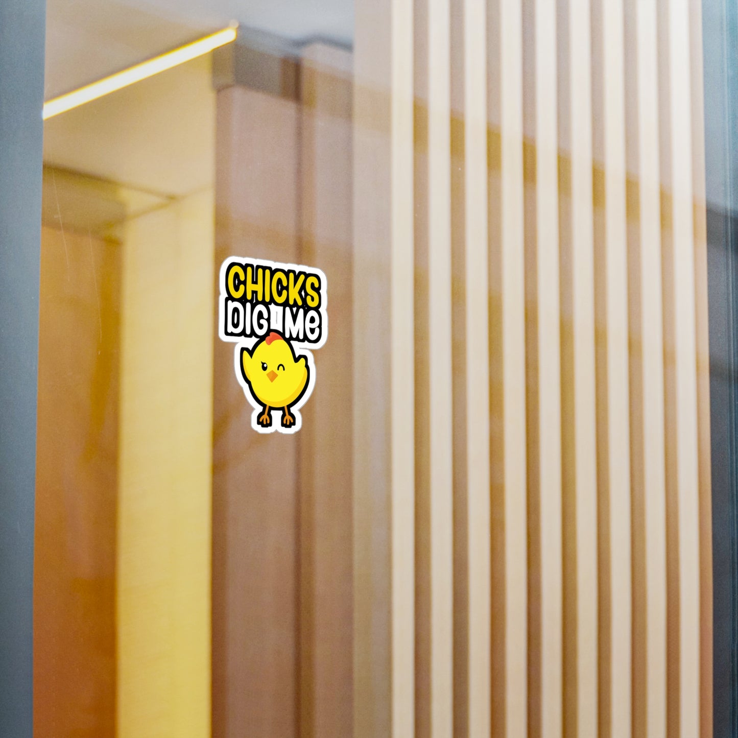 Chicks dig me - Farmer Sticker for Wall, Laptop, Window, Truck, Car Farmer Gift Vinyl Funny Decal Sticker