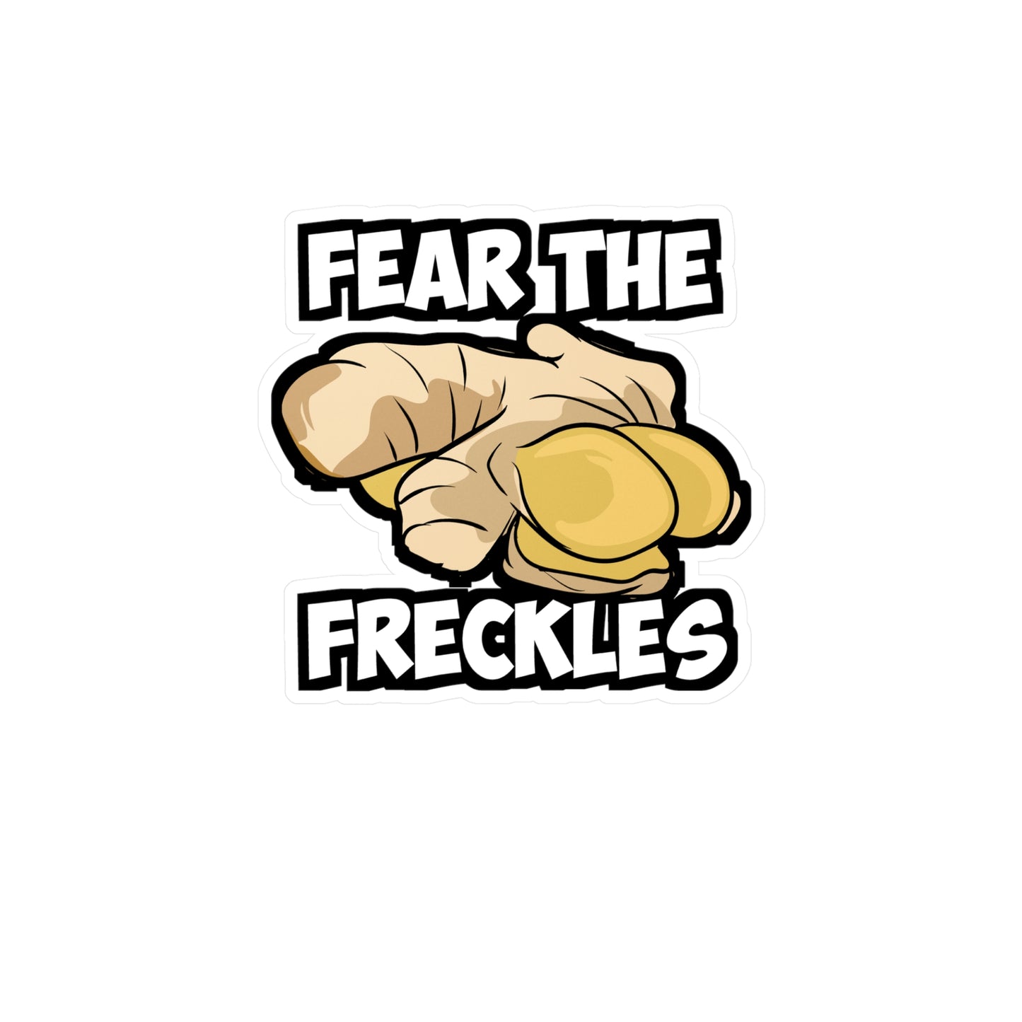 Fear The Freckles - Redhead Sticker for Car Window Laptop Sticker. Water Bottle Sticker, Vinyl Blonde Decal, Brunette Sticker - Redhead Gift