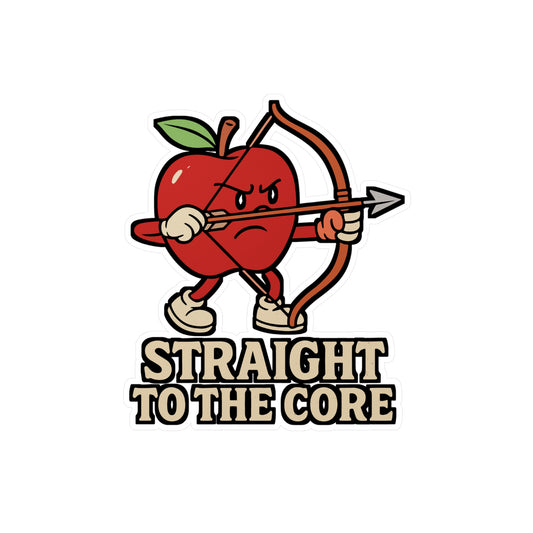 Straight to the core - Archer Sticker for Laptop, Water Bottle – Gift for Archery Lovers, Athletes, Teens, Sports Fans
