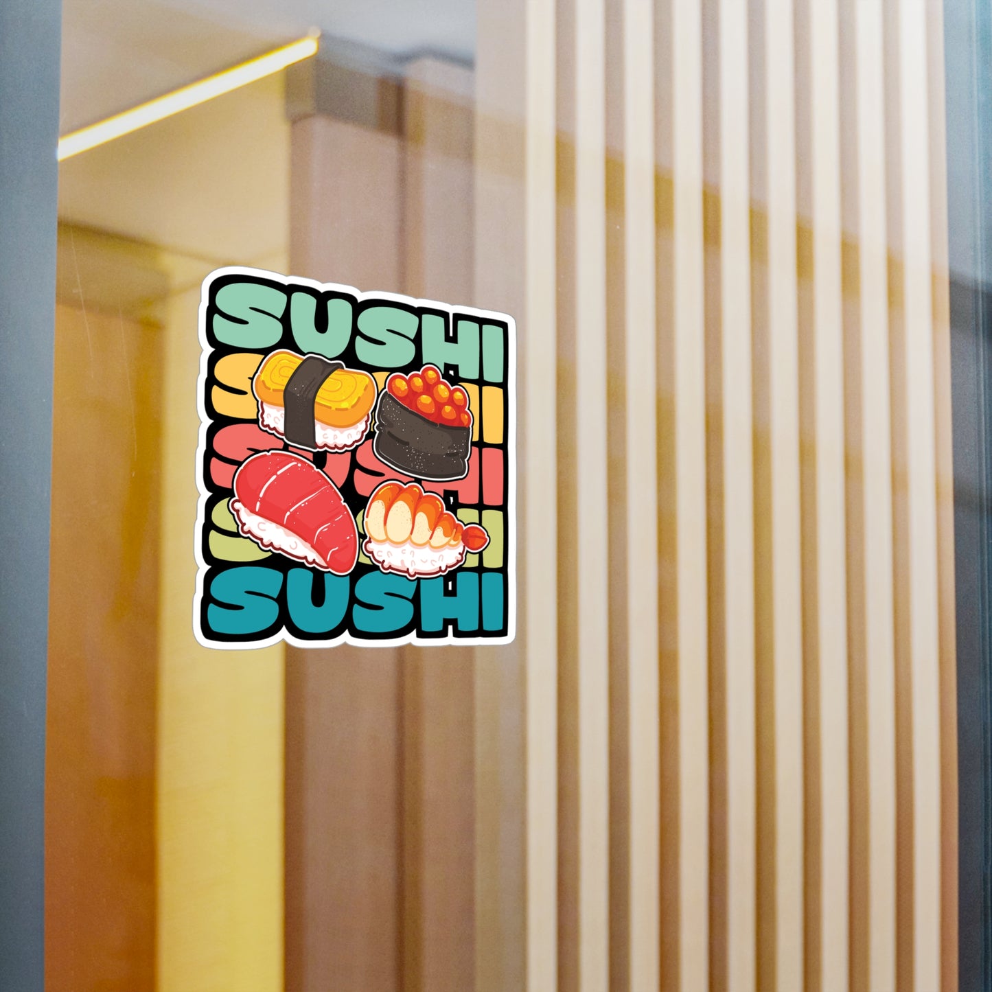 Sushi - Japan Sticker for Car Window Laptop Sticker. Water Bottle Sticker, Vinyl Japanese Decal, Gift idea Sticker - Japan Gift