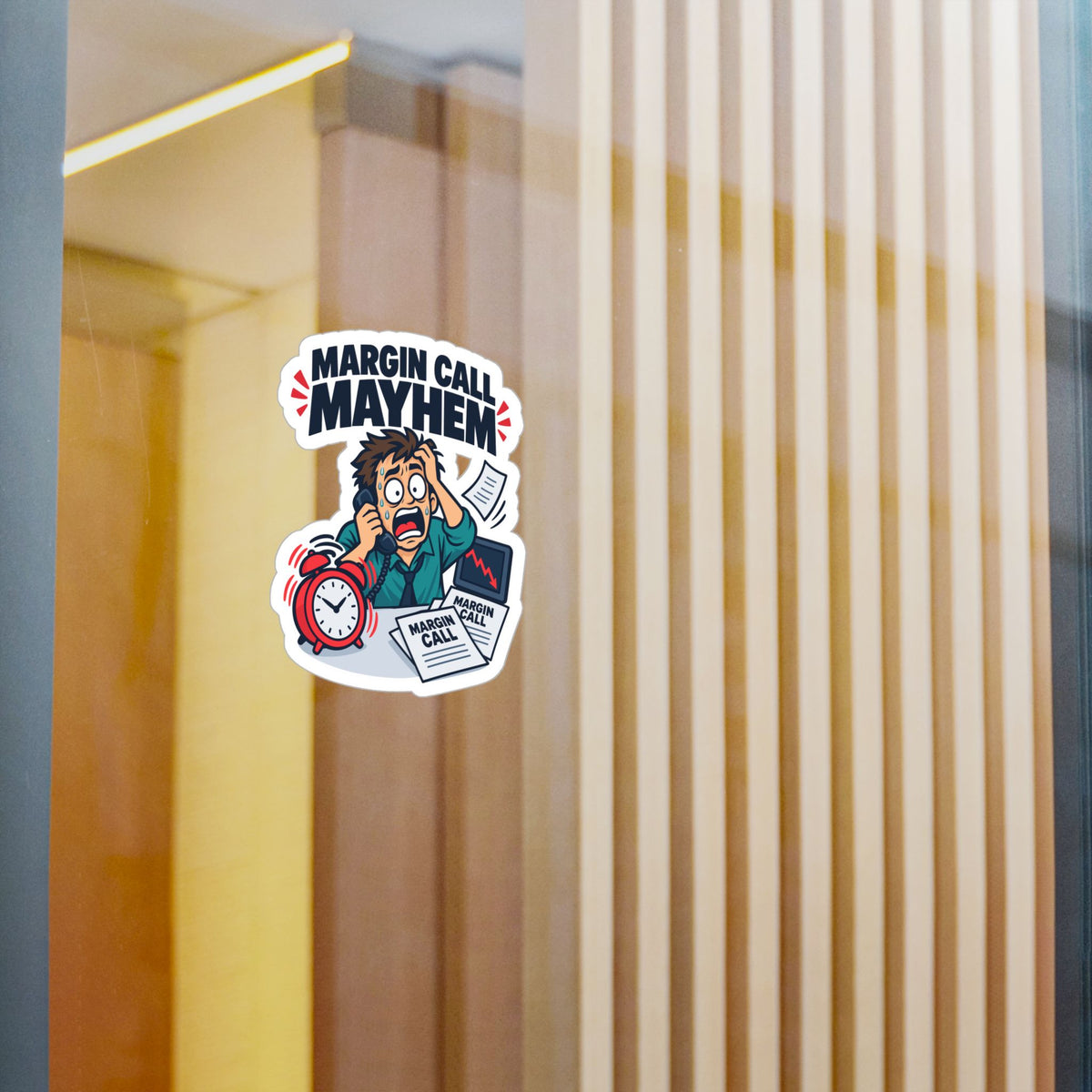 Day Trading Sticker – Margin Call Mayhem for the Forex and Stock Market Trader, Laptop & Water Bottle Decals