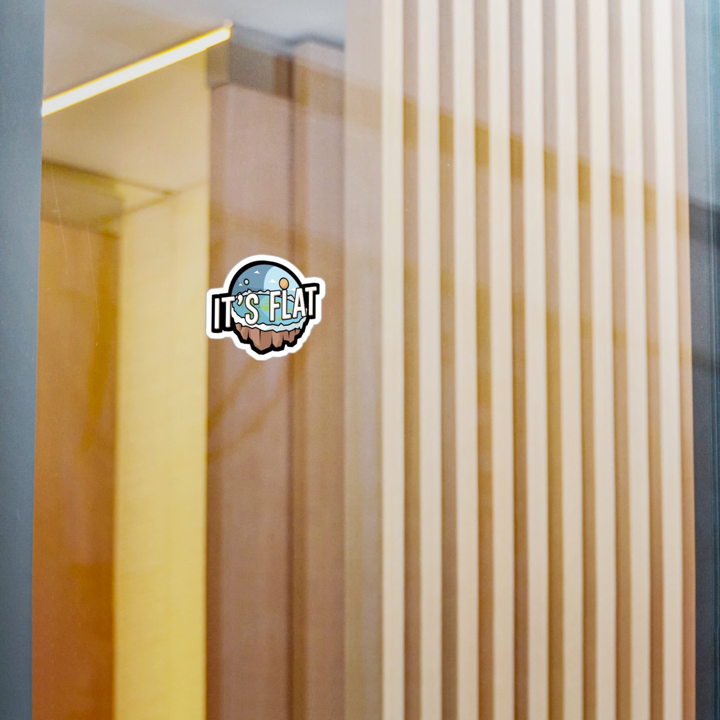 Its Flat - Flat earth Sticker for Wall, Laptop, Window, Truck, Car Flat earth Gift Vinyl Flat earther Decal Sticker
