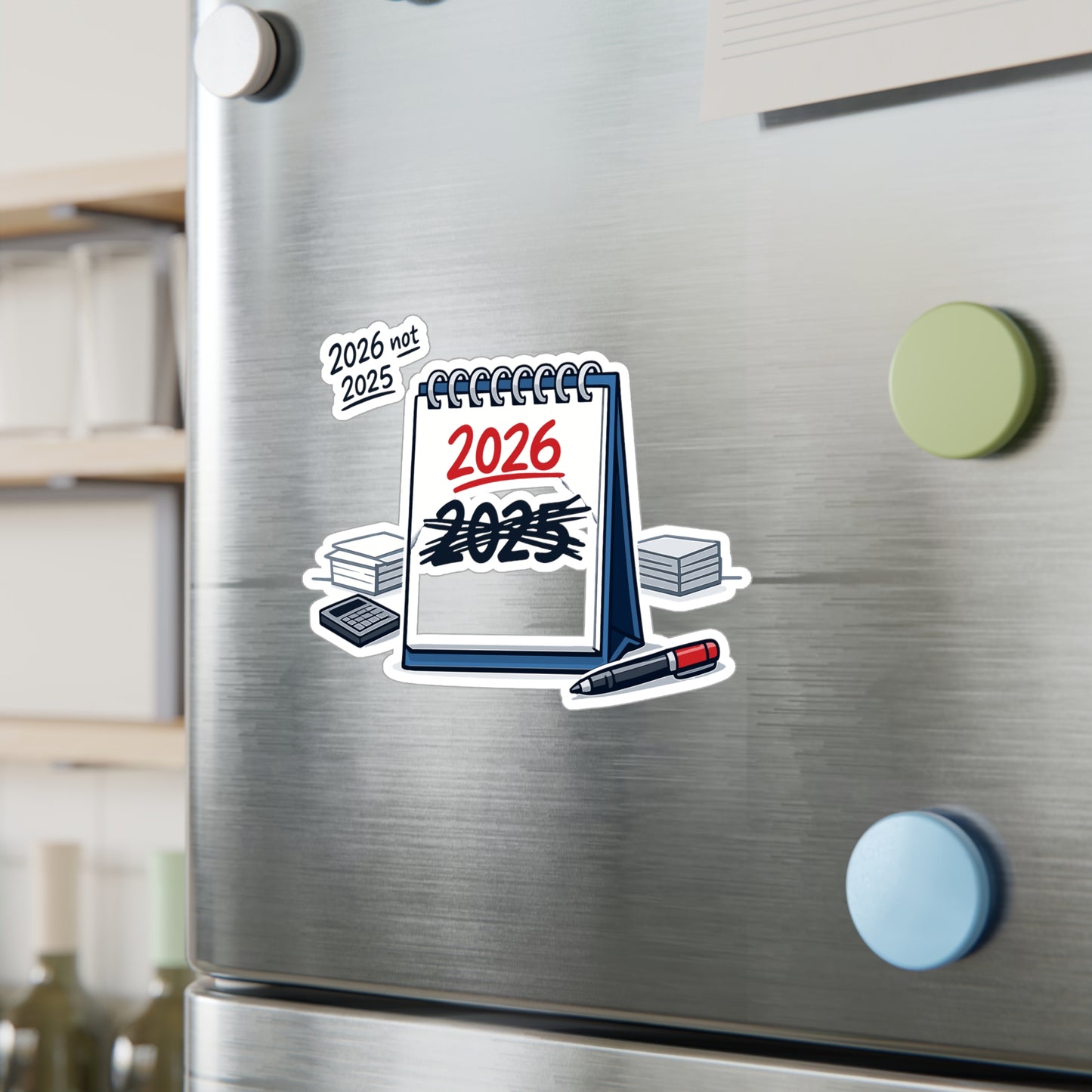 Accountant Sticker 2026 not 2025 Funny Balance Spreadsheet Amortization Vinyl Decals Waterproof Laptop Water Bottle