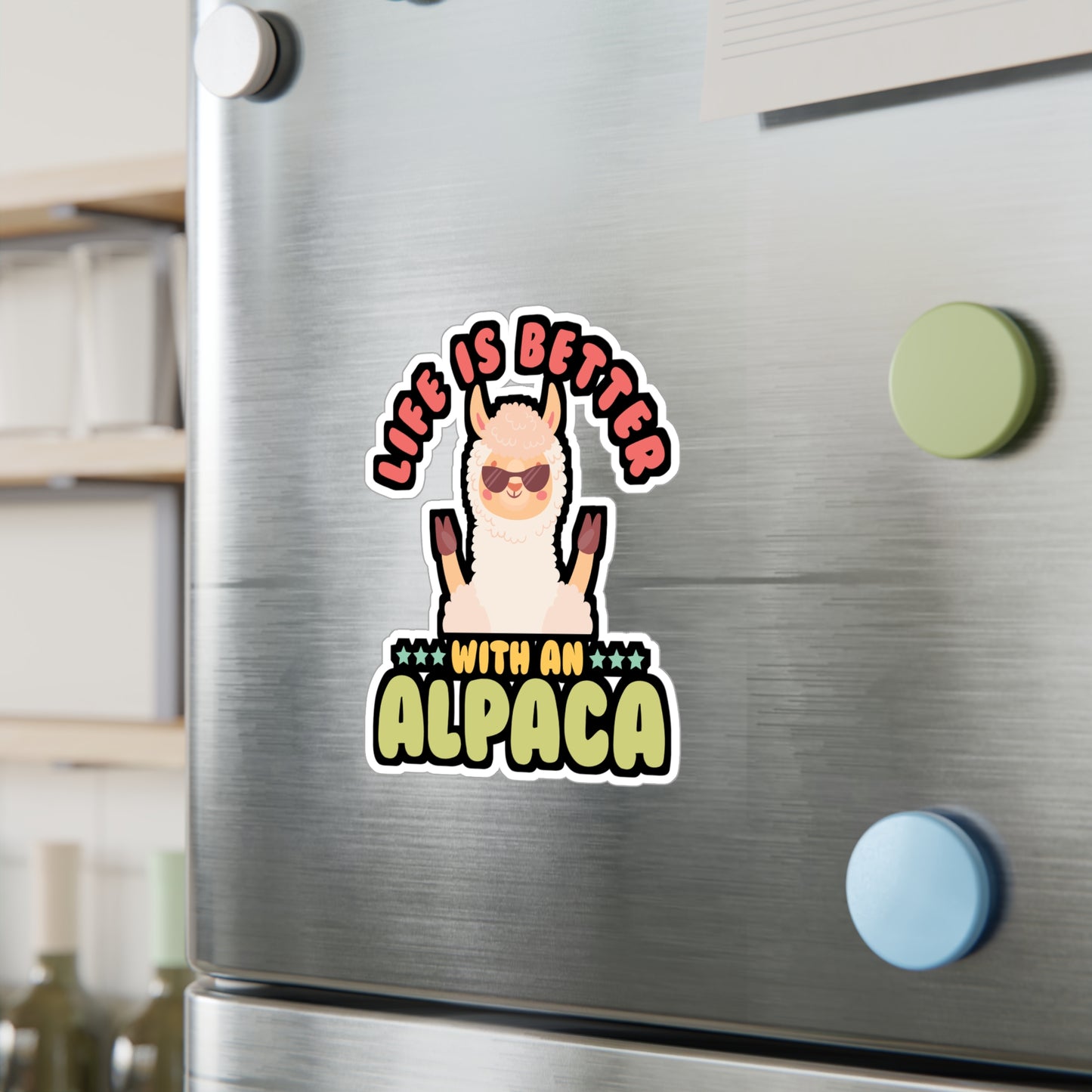 Life is Better With an Alpaca - Alpaca Sticker for Laptop Sticker. Water Bottle Sticker, Vinyl Alpacas Decal - Alpaca Gift