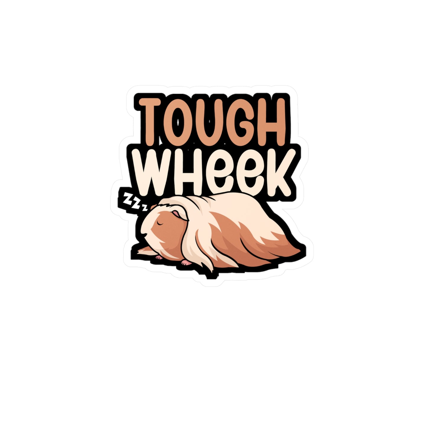 Tough wheek - Guinea pig Sticker for Wall, Laptop, Window, Truck, Car Guinea pig Gift Vinyl Guinea pig dad Decal Sticker