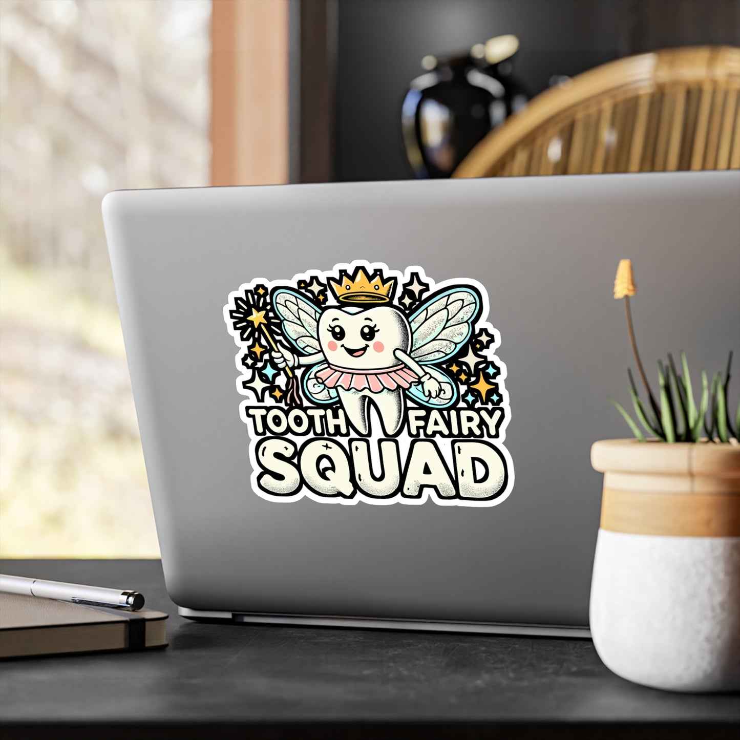 Tooth Fairy Squad – Dentist Vinyl Sticker for Laptop or Water Bottle | Funny Dental Assistant Gift, Dental Office Decor