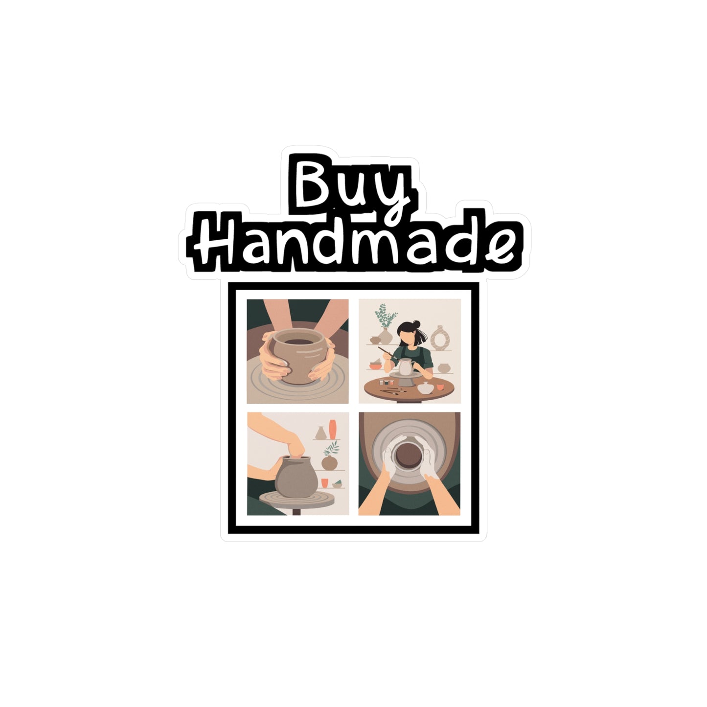 Buy Handmade - Handmade Sticker for Wall, Laptop, Window, Truck, Car Handmade Gift Vinyl Nature Decal Sticker