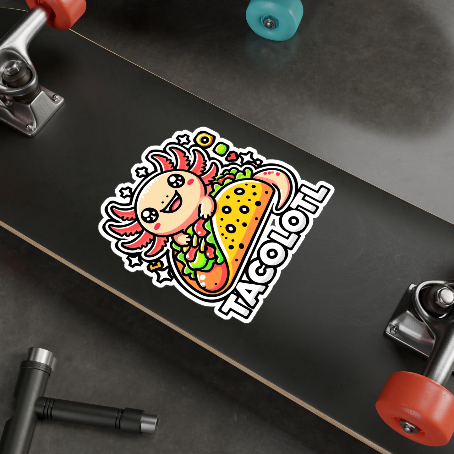 Tacolotl – Tacos Vinyl Decal for Car, Laptop, or Water Bottle | Mexican Foodie Gift, Funny Taco Sticker