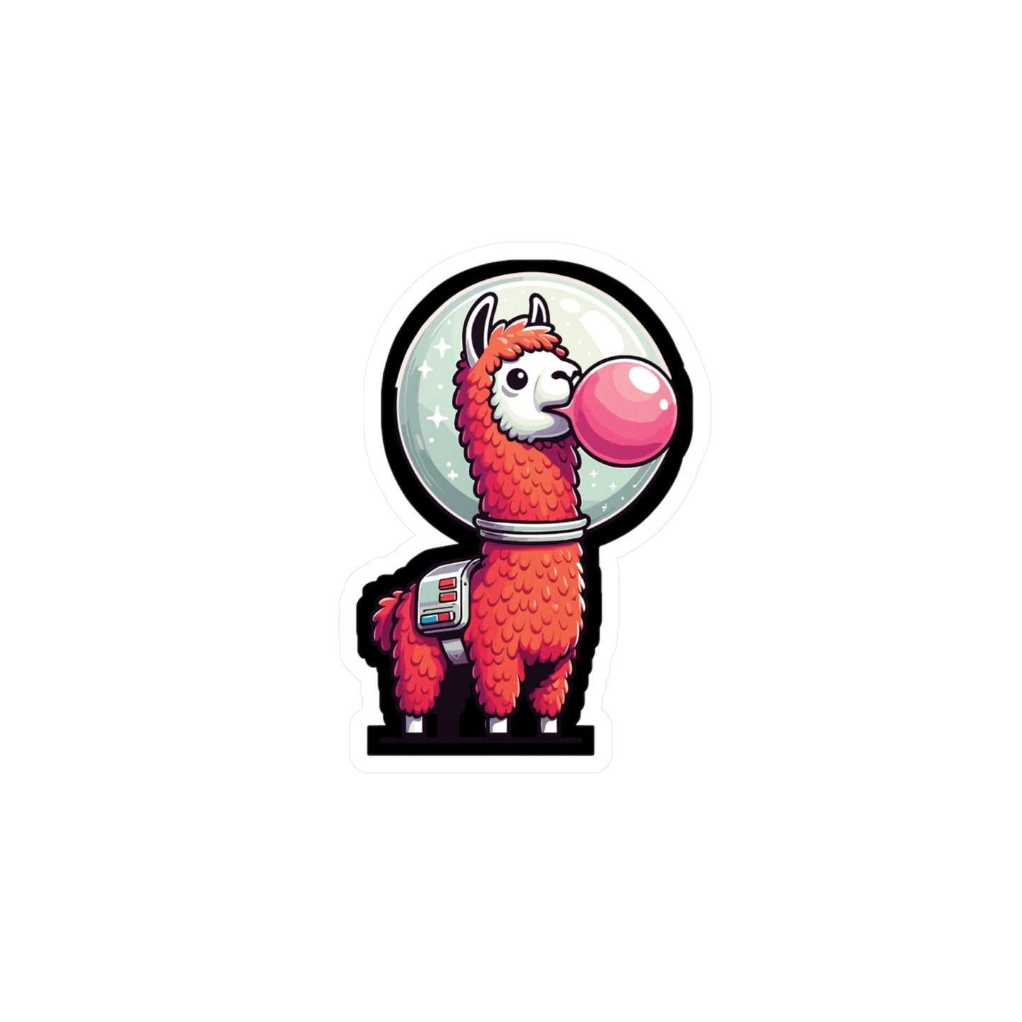 Llama Astronaut - Llama Sticker for Car Window Laptop Sticker. Water Bottle Sticker, Vinyl Space Decal, Bubblegum Sticker - Llama Gift