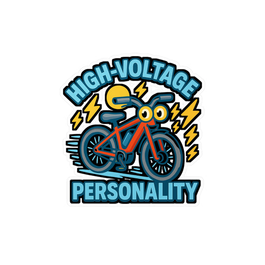 Pedelec Sticker – High Voltage Personality Decals for E Bike, Electric Bike, Laptop or Water Bottle, Waterproof Vinyl, Energy & Electricity Theme
