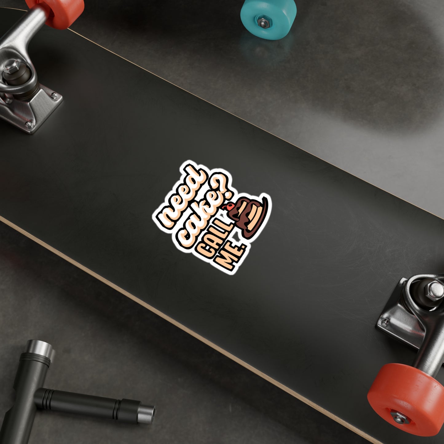 Need Cake Call Me - Baking Sticker for Laptop Sticker. Water Bottle Sticker, Vinyl Cake-decorator Decal - Baking Gift