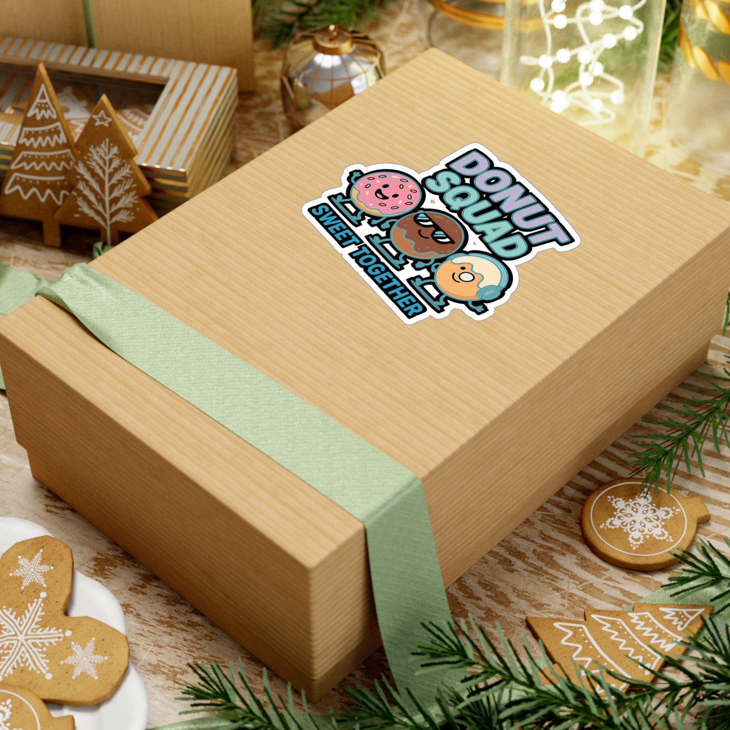 Donut Squad - Donut Sticker for Laptop, Water Bottle, Gift for Donut Lovers, Cute Vinyl Decal, Fun Decoration for Teens, Friends