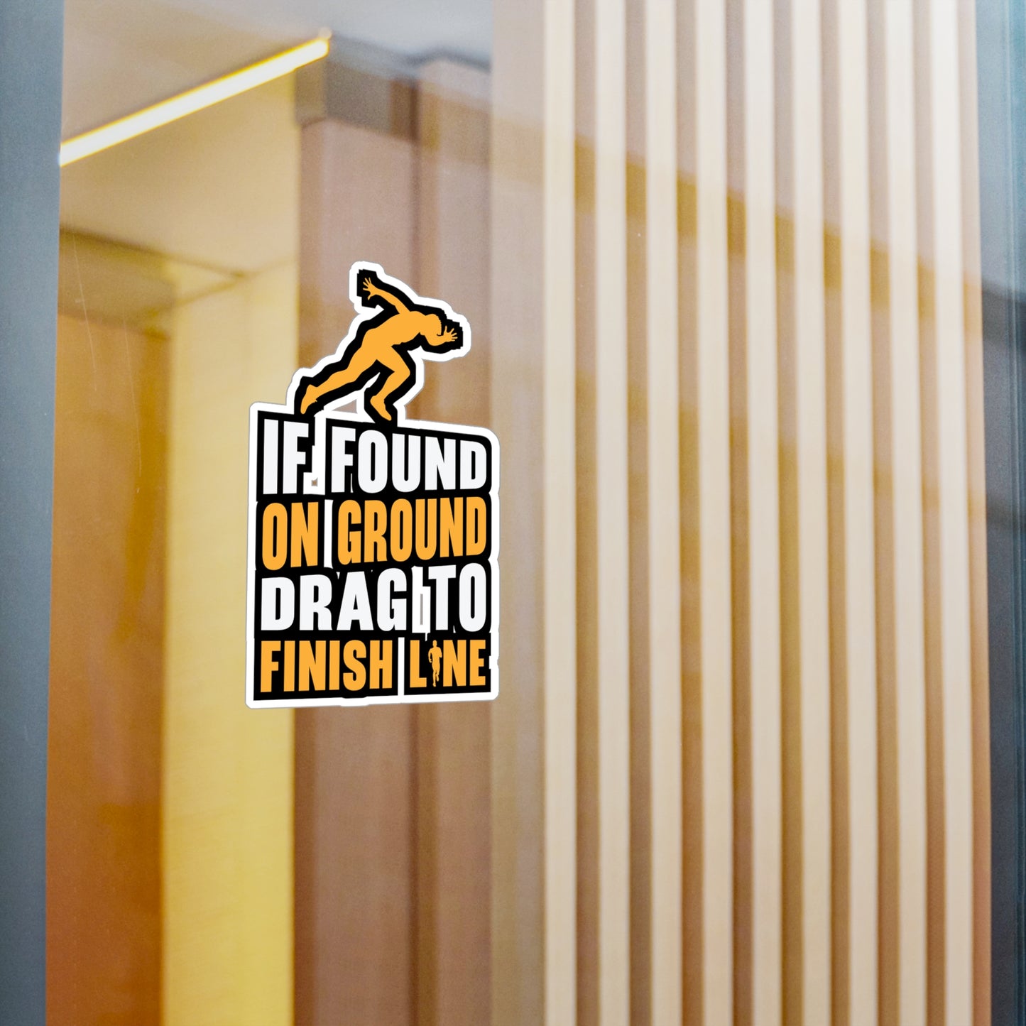 If Found On Ground Drag To Finish Line - Marathon Sticker for Laptop Sticker. Water Bottle Sticker, Vinyl Running Decal - Marathon Gift