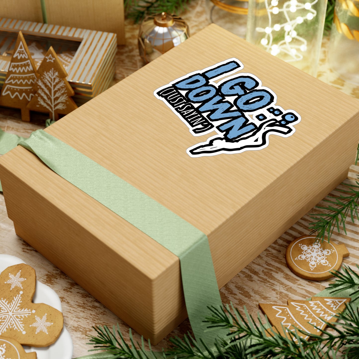 I Go Down - Diver Sticker for Car Window Laptop Sticker. Water Bottle Sticker, Vinyl Scuba-diving Decal, Scuba-diver Sticker - Diver Gift