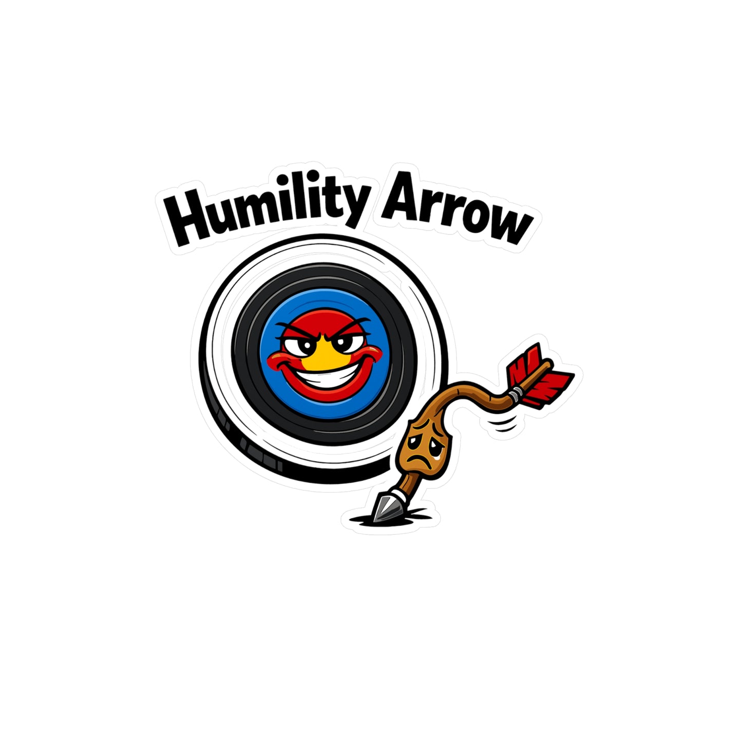 Archery Sticker Humility Arrow Design – Waterproof Vinyl decals for Laptop & Water Bottle, Archer Hunting Shoot Graphic