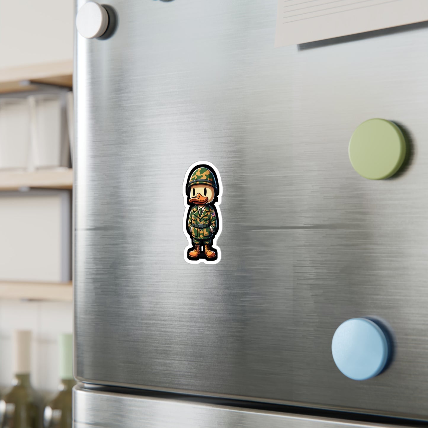 Solider Duck - Duck Sticker for Car Window Laptop Sticker. Water Bottle Sticker, Vinyl Soldier Decal, Military Sticker - Duck Gift