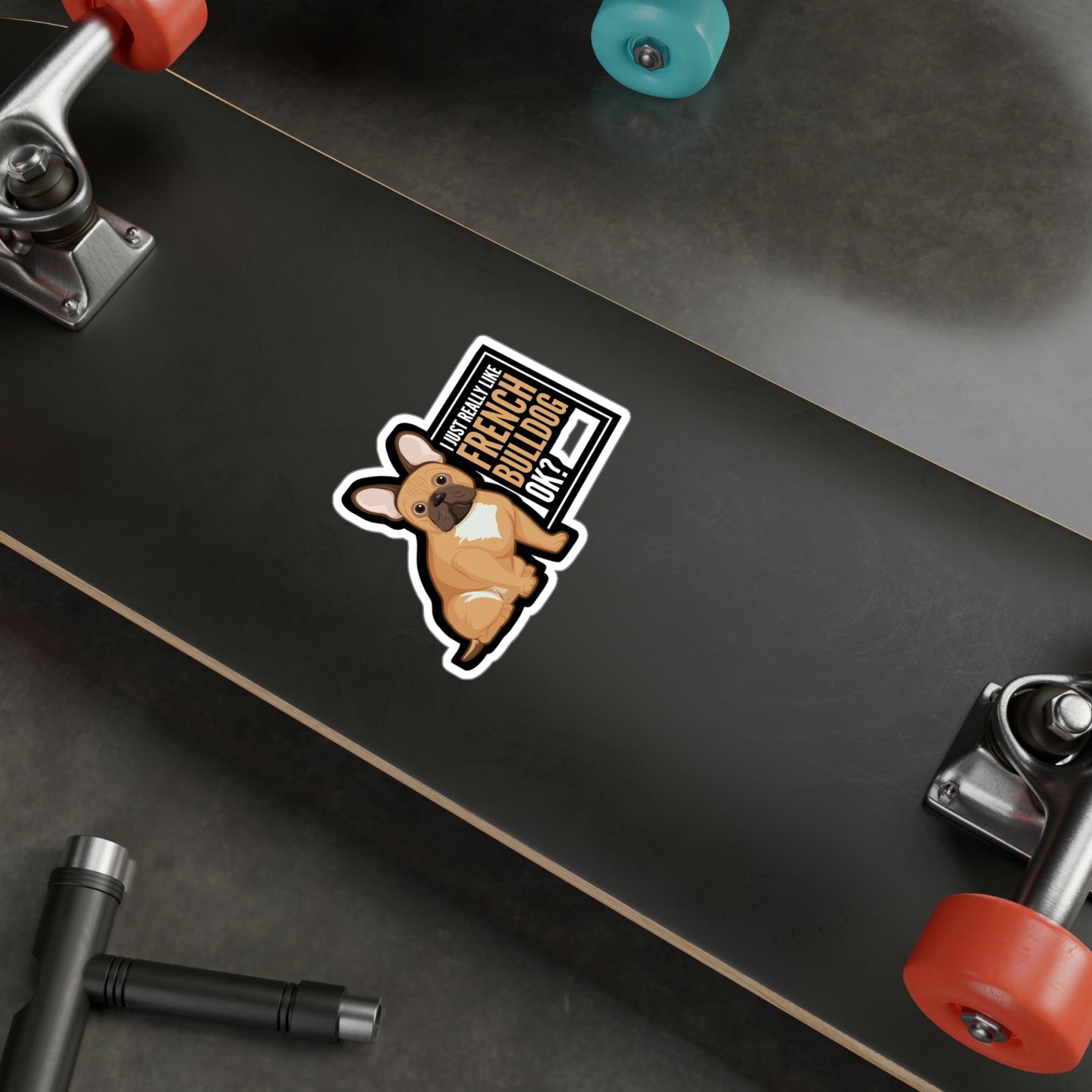 I Really Like French Bulldog - Love Sticker for Laptop Sticker. Water Bottle Sticker, Vinyl Small Decal - Love Gift