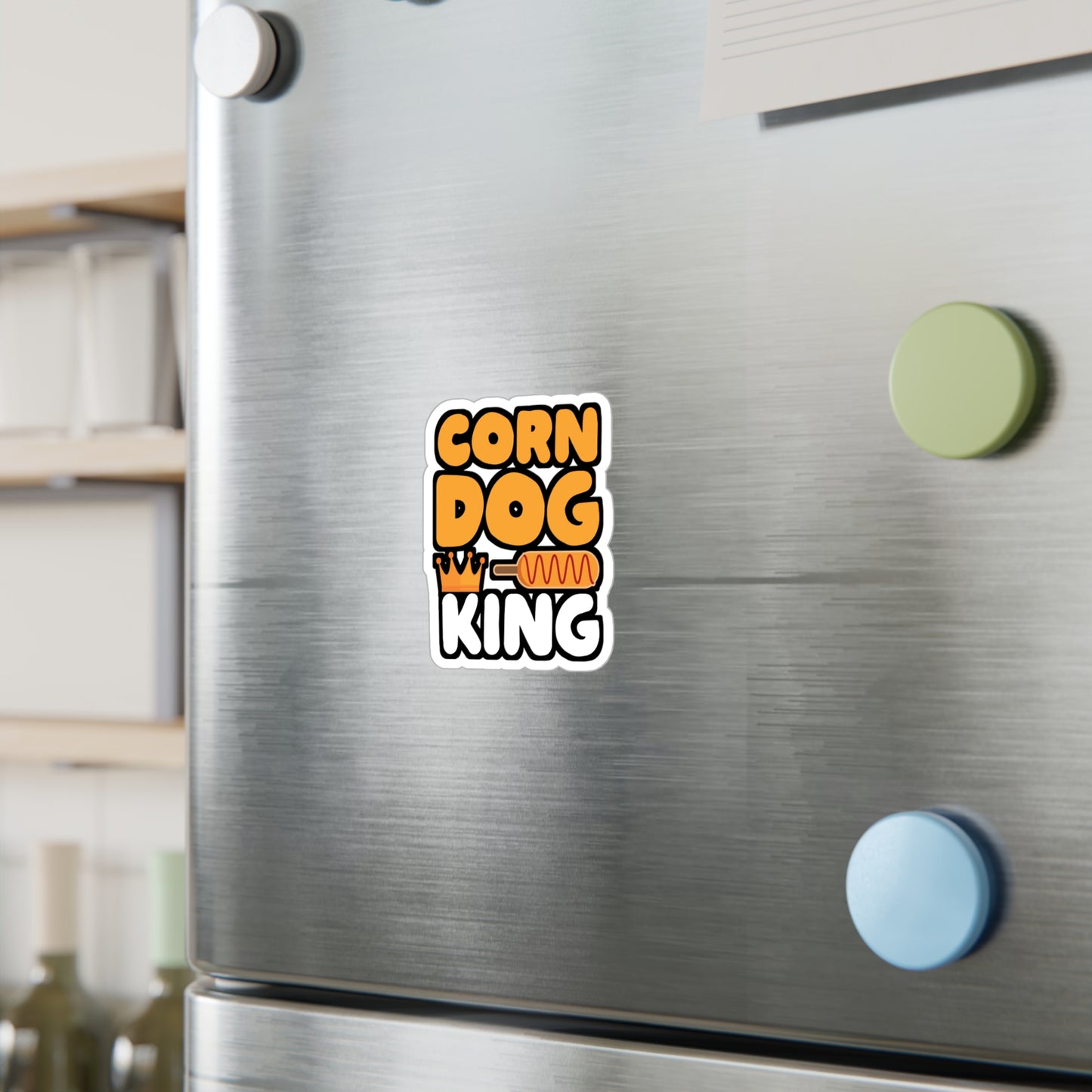 Corn dog king - Corn Sticker for Car Window Laptop Sticker. Water Bottle Sticker, Vinyl Corn dog Decal, Dog Sticker - Corn Gift