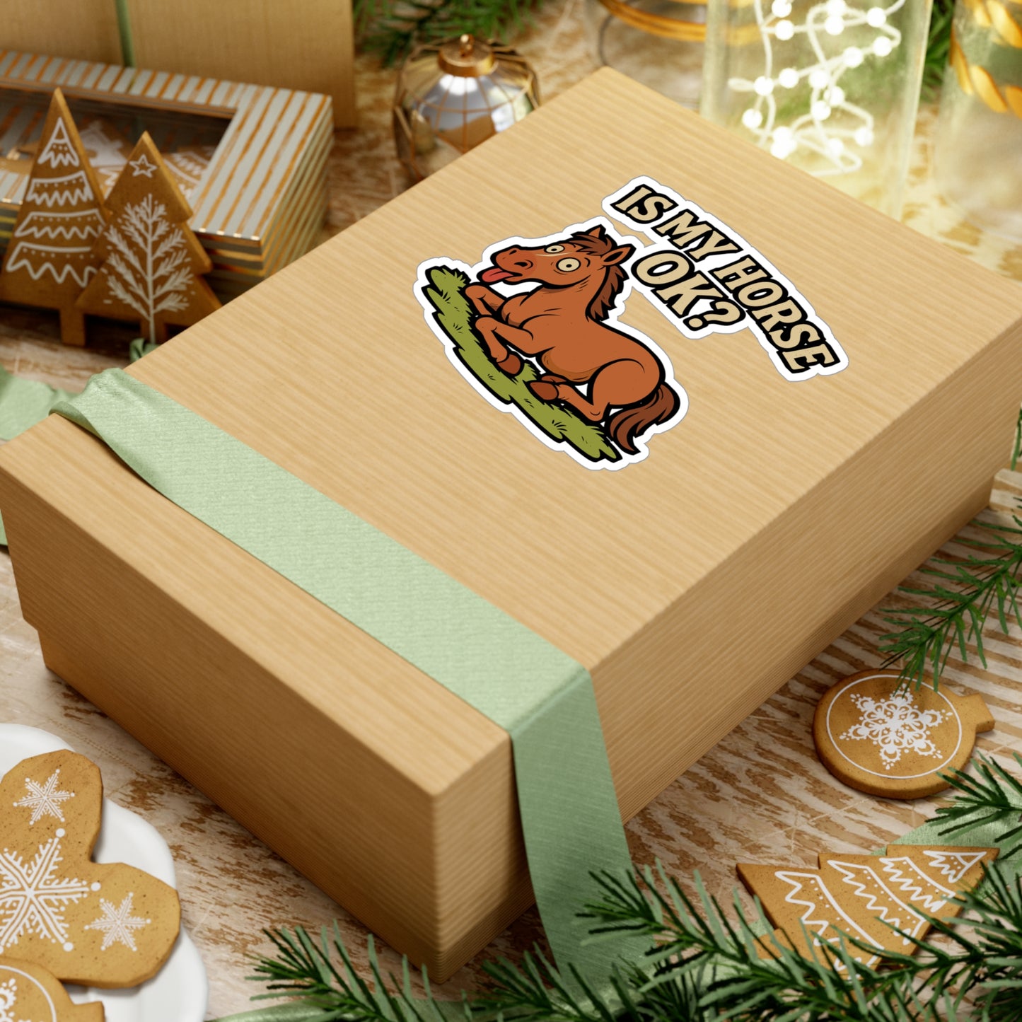 Is My Horse OK? – Horse Sticker for Laptop, Water Bottle & Equestrian Gifts