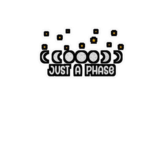 Just A Phase - Astronaut Sticker for Wall, Laptop, Window, Truck, Car Astronaut Gift Vinyl Asteroid Decal Sticker