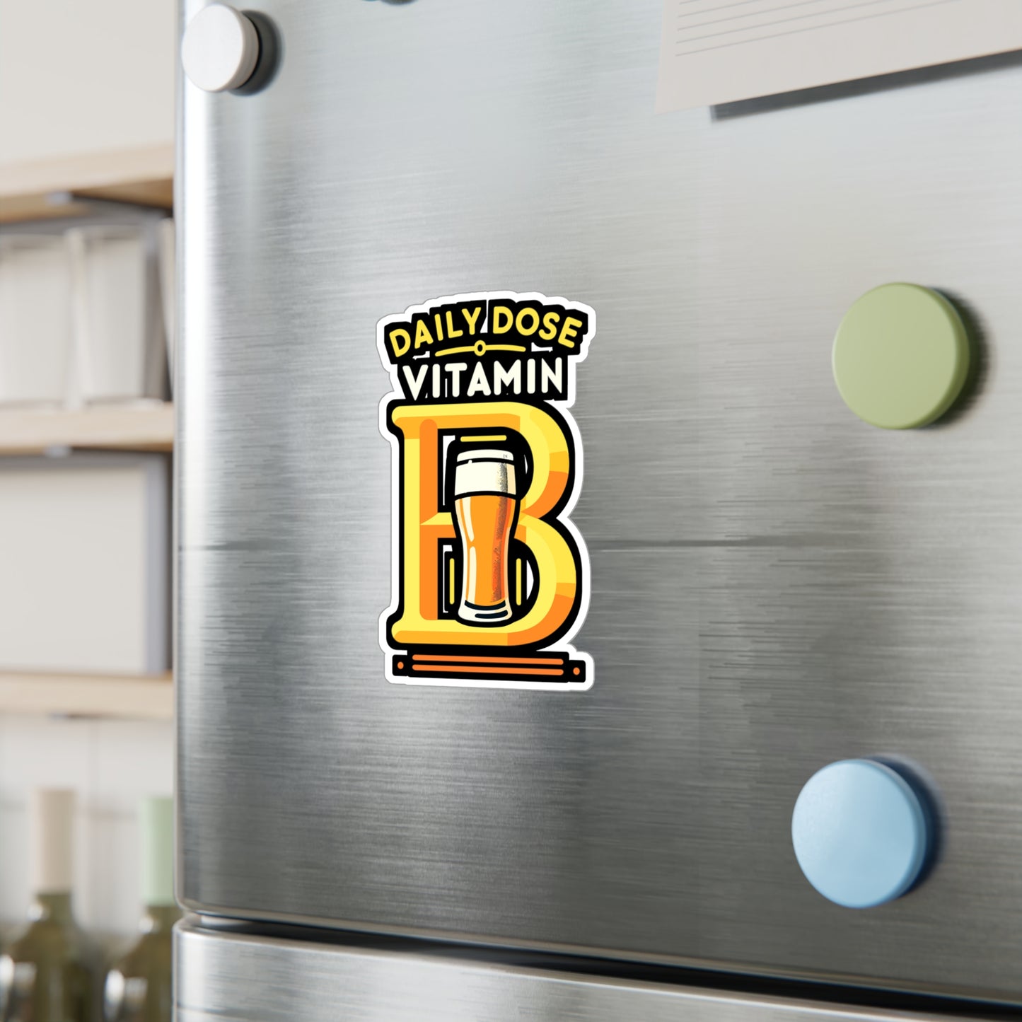 Daily Dose Vitamin B - Craft-beer Sticker for Laptop Sticker. Water Bottle Sticker, Vinyl Virginia Decal - Craft-beer Gift