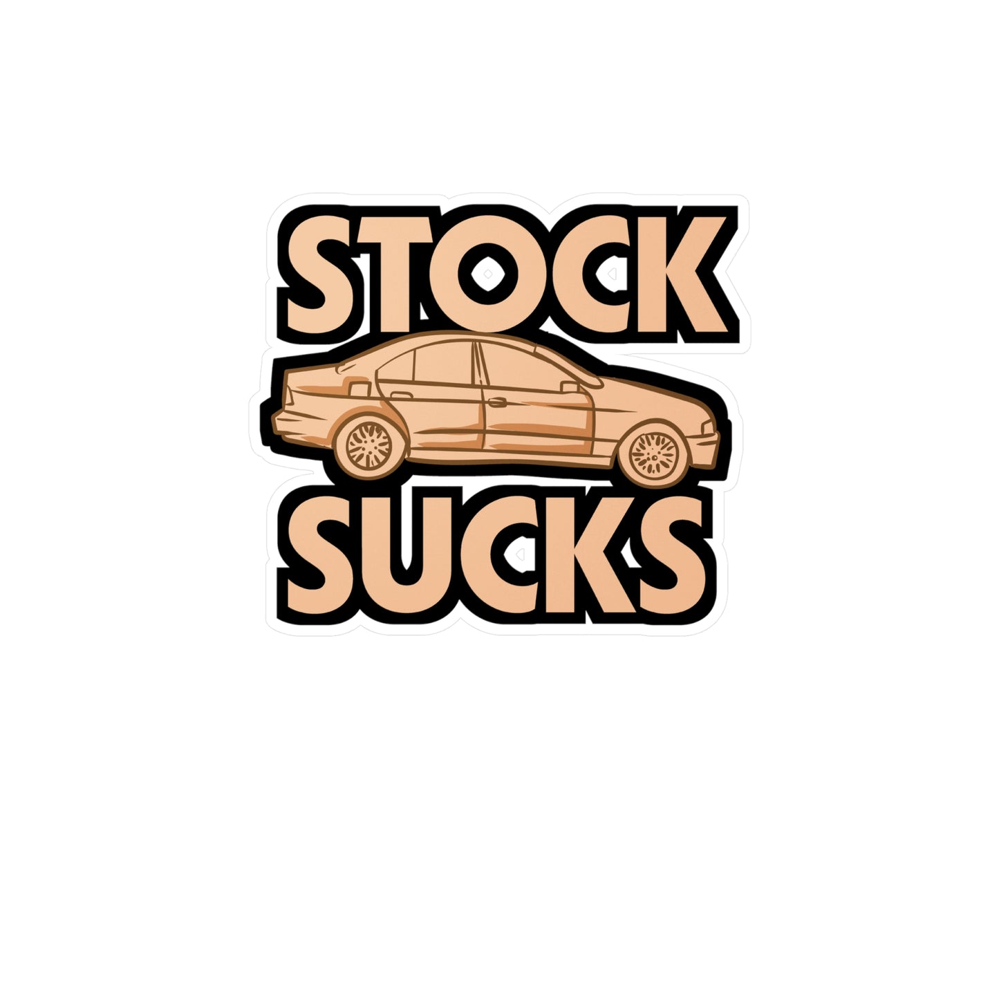 Stock Sucks - Stock Sticker for Car Window Laptop Sticker. Water Bottle Sticker, Vinyl Custom-built Decal, Engine Sticker - Stock Gift
