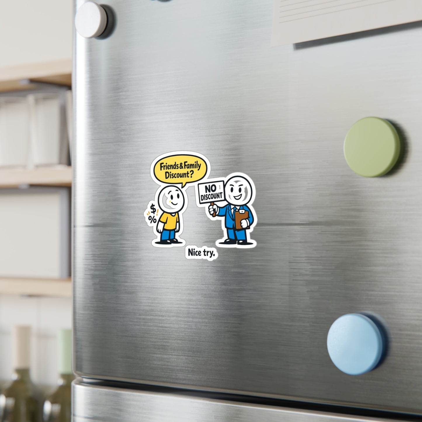 Insurance Agent Sticker Friends & Family Discount? Funny Policy Premium Liability Joke Vinyl Waterproof decals for Laptop Water Bottle