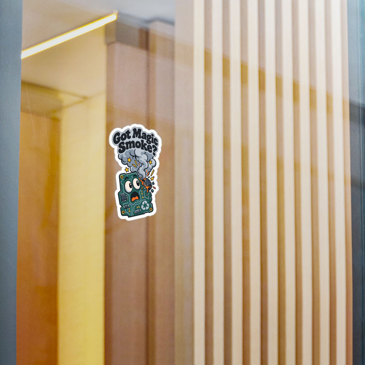 Upcycling Sticker Got Magic Smoke – Art Decals for Laptop and Water Bottle, Celebrating Recycling and Sustainability