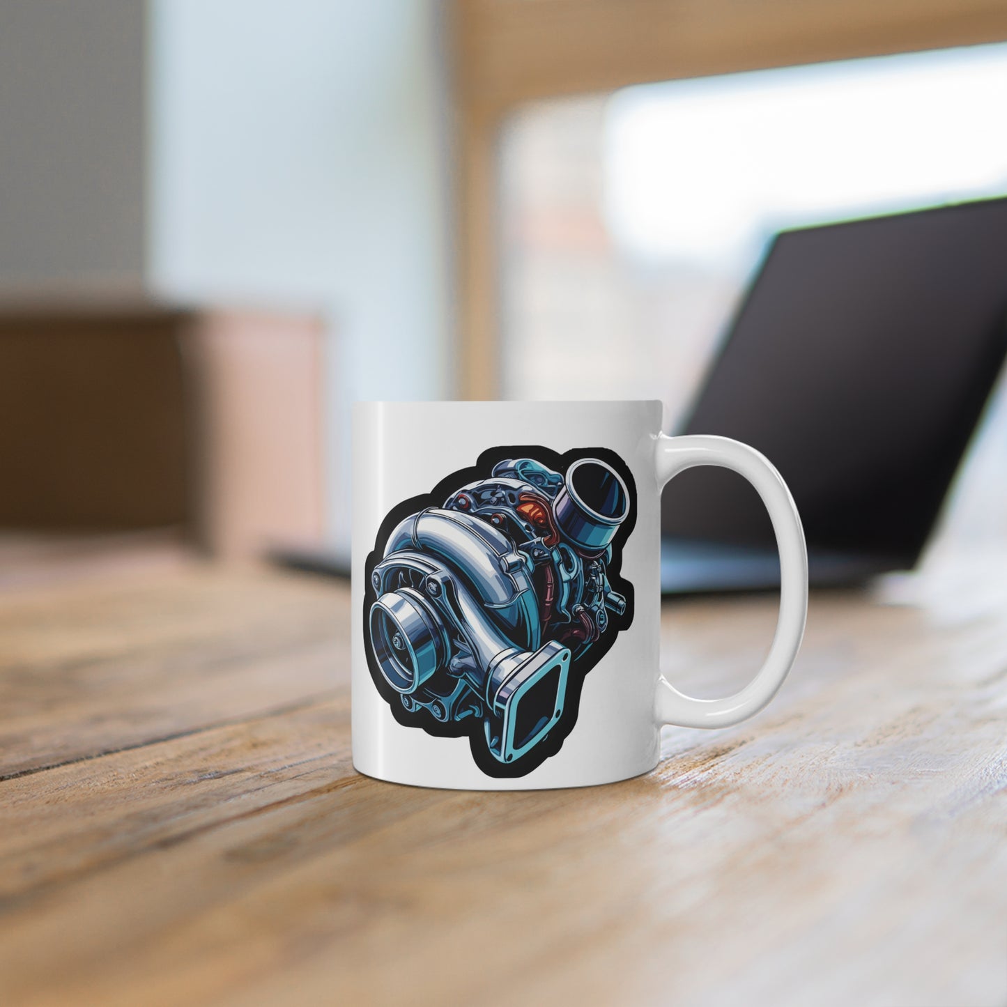 Car Mechanic Tuner Turbocharger - Funny Mug for Coffee 11oz. Funny Cup, White ceramic, Humor Mug, Quote Tea Cup - Funny Gift