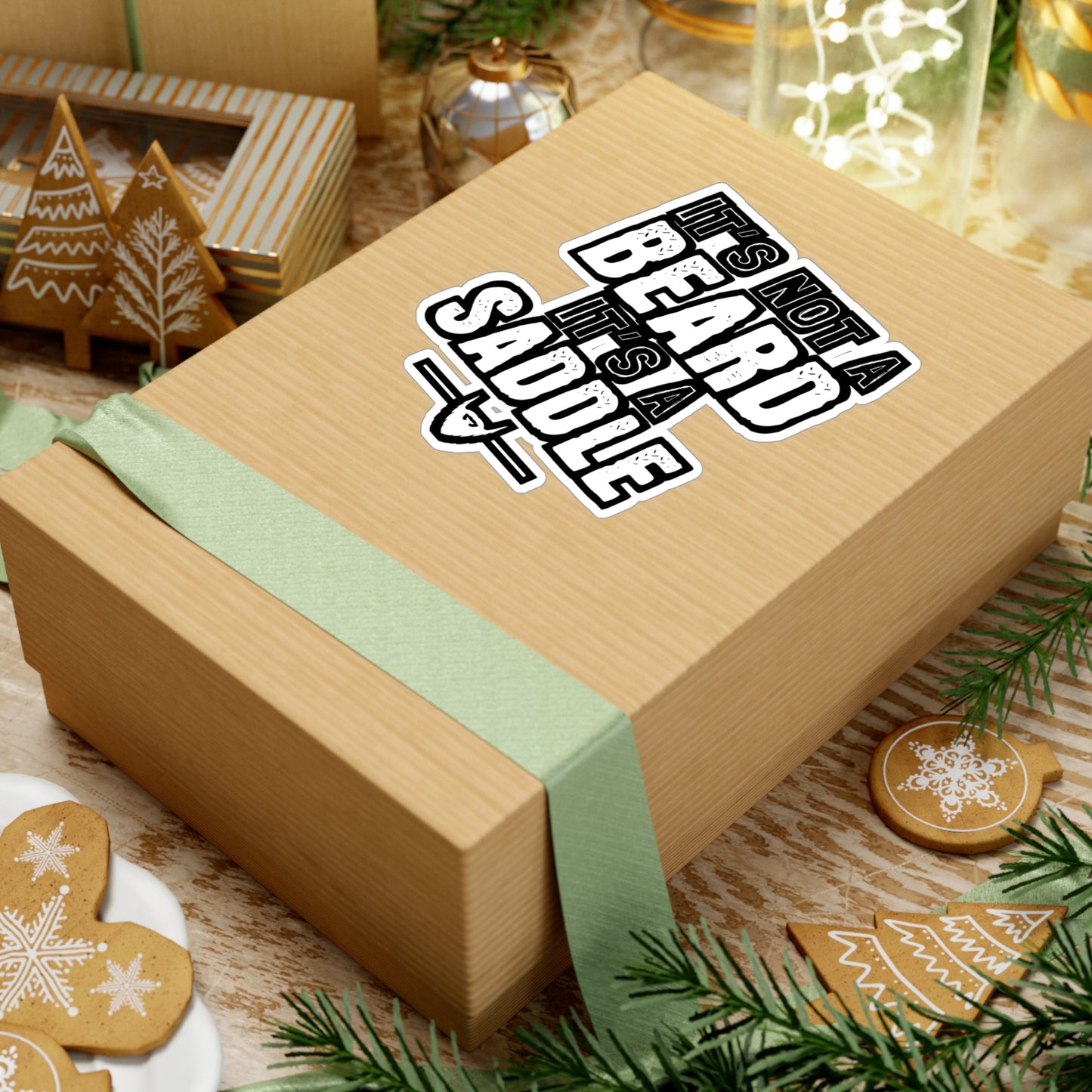 It's Not A Beard It's A Saddle - Beard Sticker for Laptop Sticker. Water Bottle Sticker, Vinyl Bearded Decal - Beard Gift