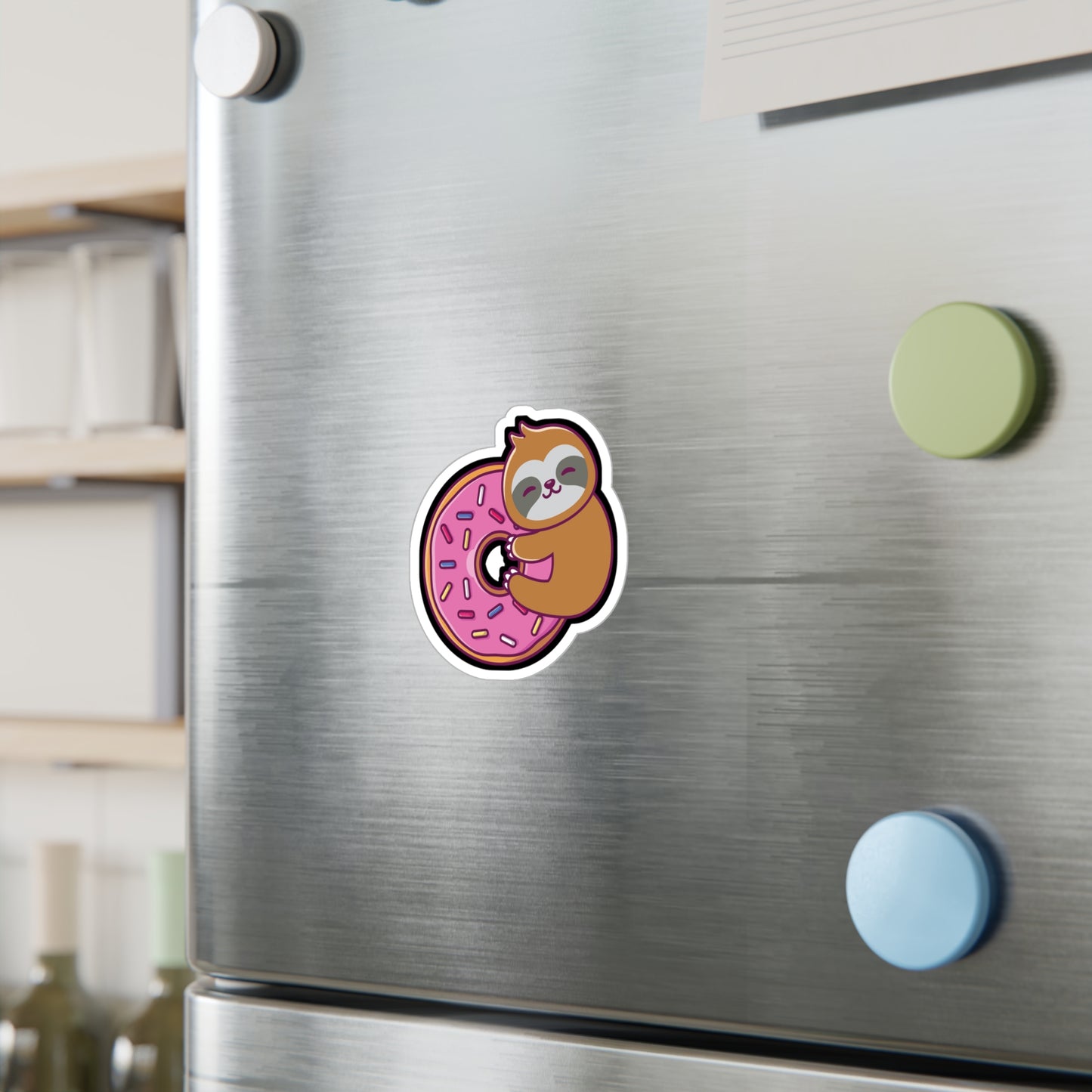 Sloth Donut - Sloth Sticker for Car Window Laptop Sticker. Water Bottle Sticker, Vinyl Cute Decal, Sloths Sticker - Sloth Gift
