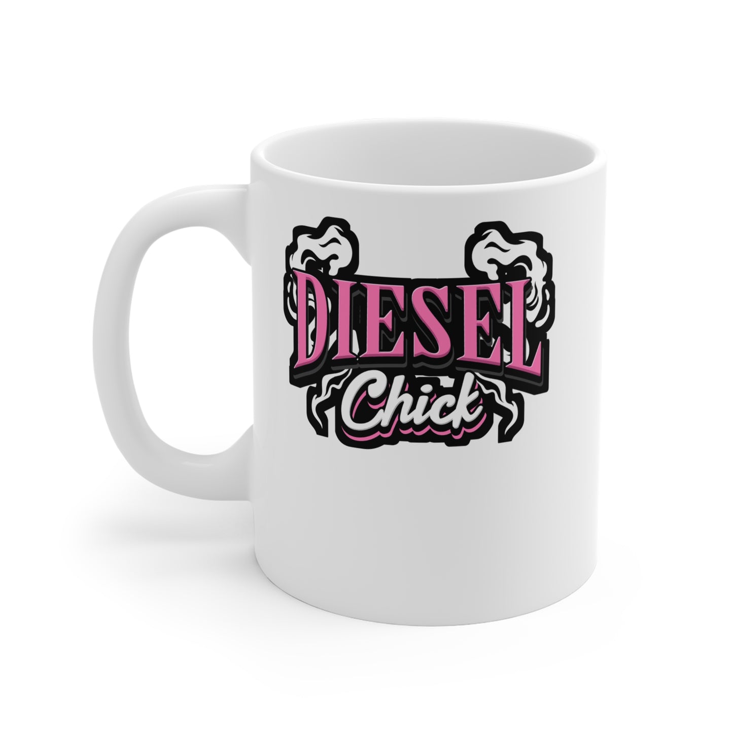 Diesel Chick - Mechanic Mug for Coffee 11oz. Mechanic Cup, White ceramic, Grease Mug, Stock Tea Cup - Mechanic Gift