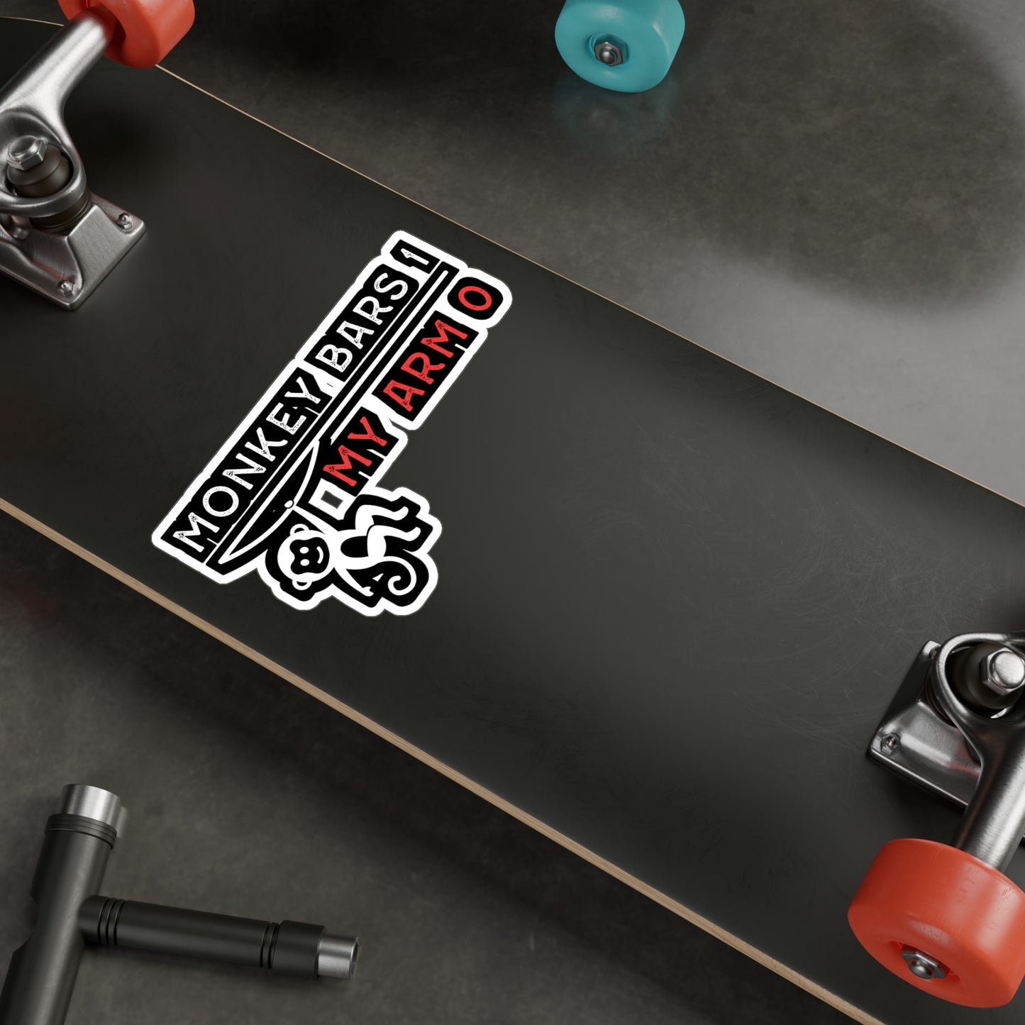 Monkey Bars 1 - My Arm 0 - Broken Sticker for Laptop Sticker. Water Bottle Sticker, Vinyl Arm Decal - Broken Gift