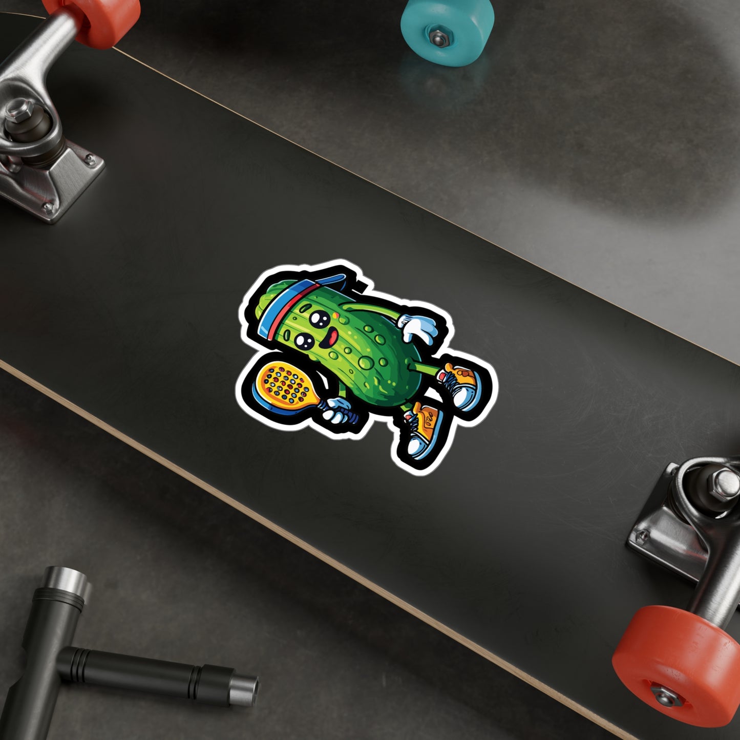 Cucumber Pickleball Player - Pickleball Sticker for Laptop Sticker. Water Bottle Sticker, Vinyl Dink Decal - Pickleball Gift