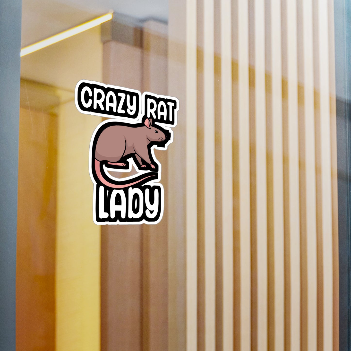 Crazy rat lady - Rat Sticker for Wall, Laptop, Window, Truck, Car Rat Gift Vinyl Rats Decal Sticker