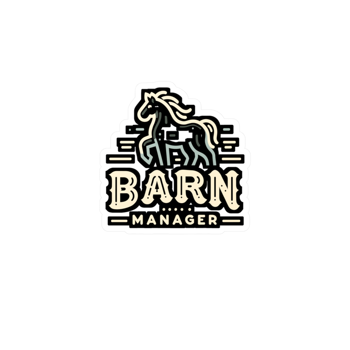 Barn Manager - Horse Sticker for Car Window Laptop Sticker. Water Bottle Sticker, Vinyl Pasture Decal, Neigh Sticker - Horse Gift