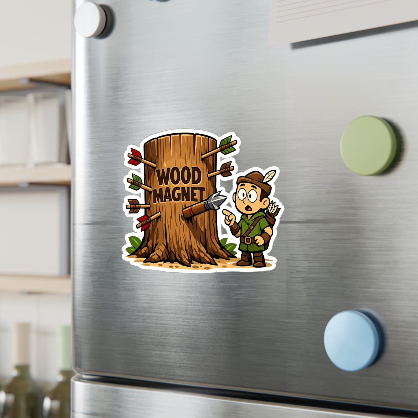 Archery  Sticker Wood Magnet Design - Waterproof Vinyl sticker decals for Laptop Water Bottle, Archer Hunting Shoot Gift