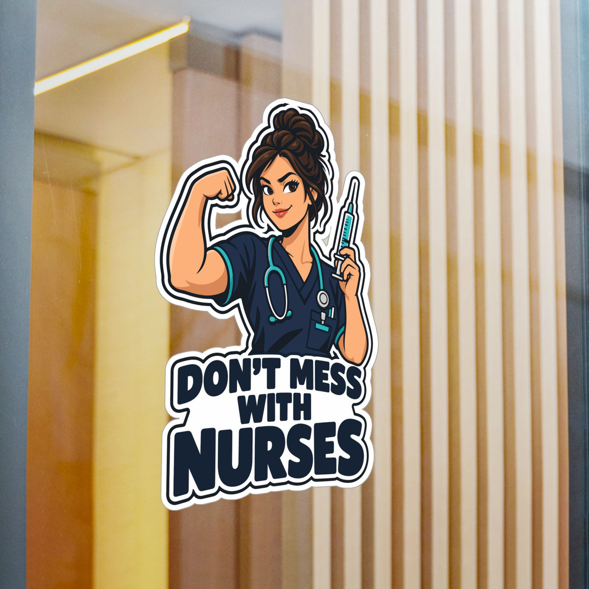 Nurse Sticker Don’t Mess With Nurses Vinyl Decals for Laptop, Water Bottle, Waterproof Gift for Nursing Student Graduation