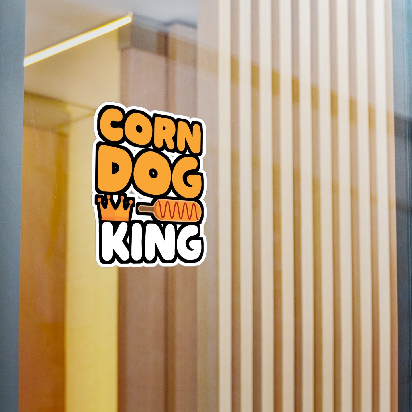 Corn dog king - Corn Sticker for Car Window Laptop Sticker. Water Bottle Sticker, Vinyl Corn dog Decal, Dog Sticker - Corn Gift
