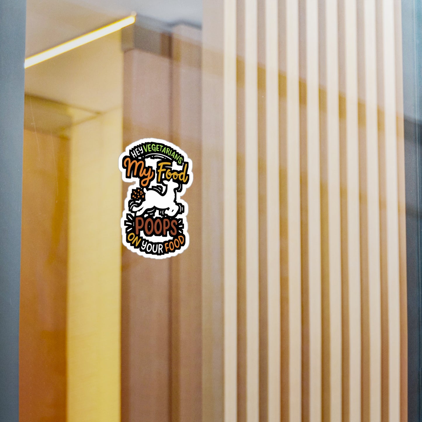 My Food Poops On Your Food - Carnivore Sticker for Laptop Sticker. Water Bottle Sticker, Vinyl Beef Decal - Carnivore Gift