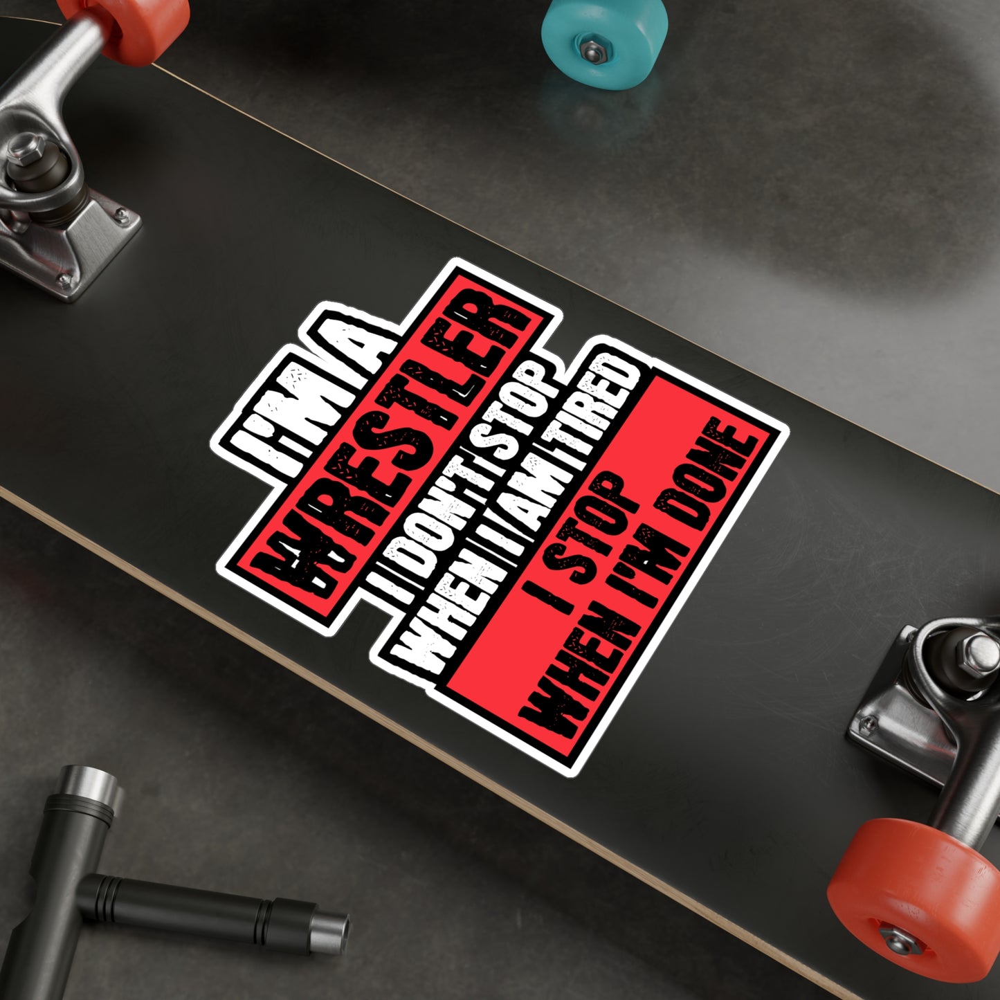 I'm A Wrestler - Wrestle Sticker for Car Window Laptop Sticker. Water Bottle Sticker, Vinyl Wrestling Decal, Offense Sticker - Wrestle Gift