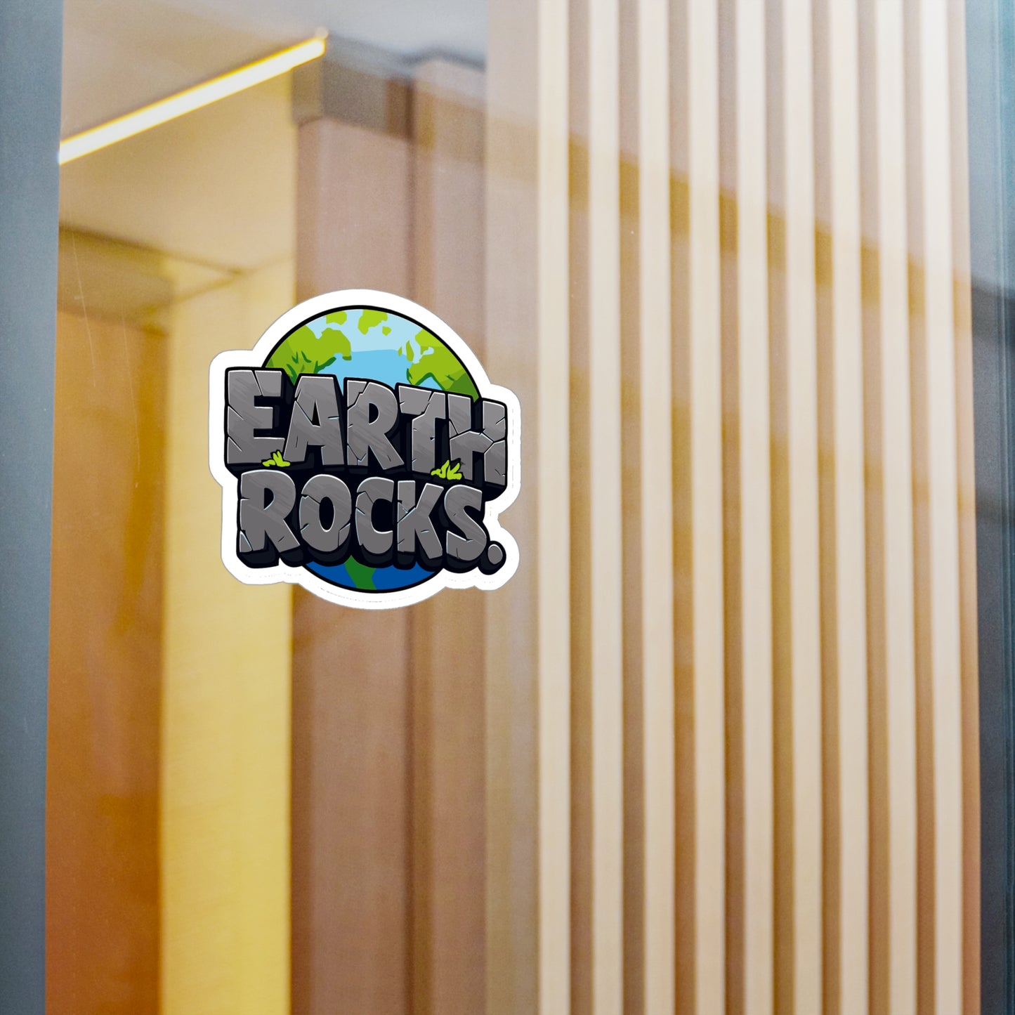 Geologie Sticker "Earth Rocks." – Vinyl Waterproof Decals for Laptop or Water Bottle, Geology Minerals Tectonics Design